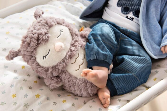 Steiff Kuscheltier Ollie Eule, Süßes , Jungen, Mädchen & Babys ab 0 Monaten, Friends, Plüschtier 23 cm, Beige – Bild 2
