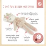 Bieco Kuscheltier Reh Ella mit Rassel | Baby Kuscheltier ab 0 Monate Stofftier  2.Plüschtier Reh rentier – Bild 6