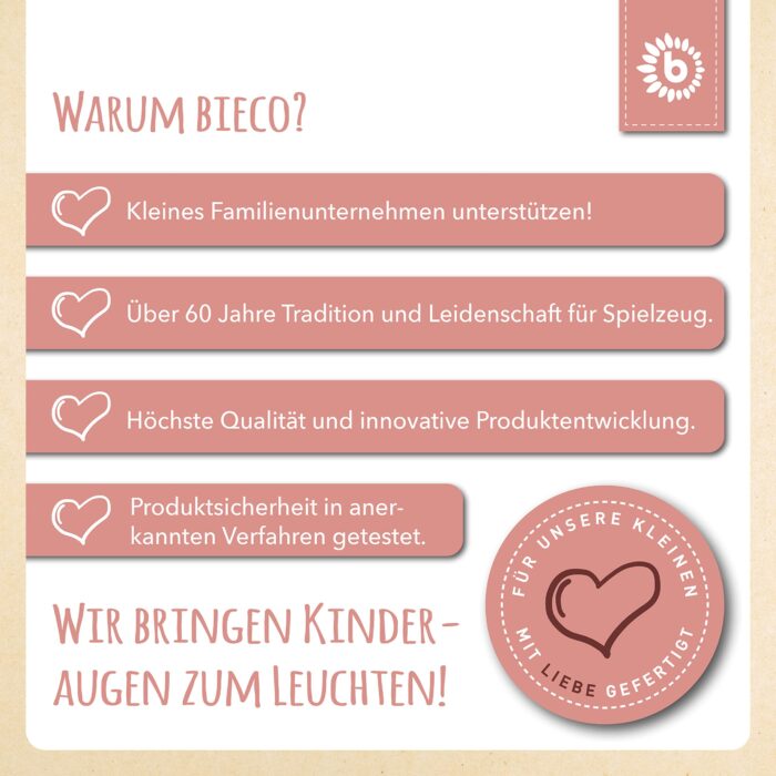 Bieco Kuscheltier Reh Ella mit Rassel | Baby Kuscheltier ab 0 Monate Stofftier  2.Plüschtier Reh rentier – Bild 2