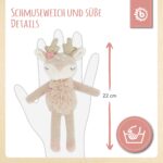 Bieco Kuscheltier Reh Ella mit Rassel | Baby Kuscheltier ab 0 Monate Stofftier  2.Plüschtier Reh rentier – Bild 5